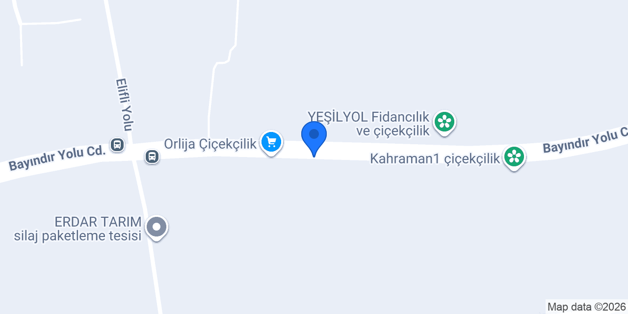 Volkan Çiçekçilik konumu