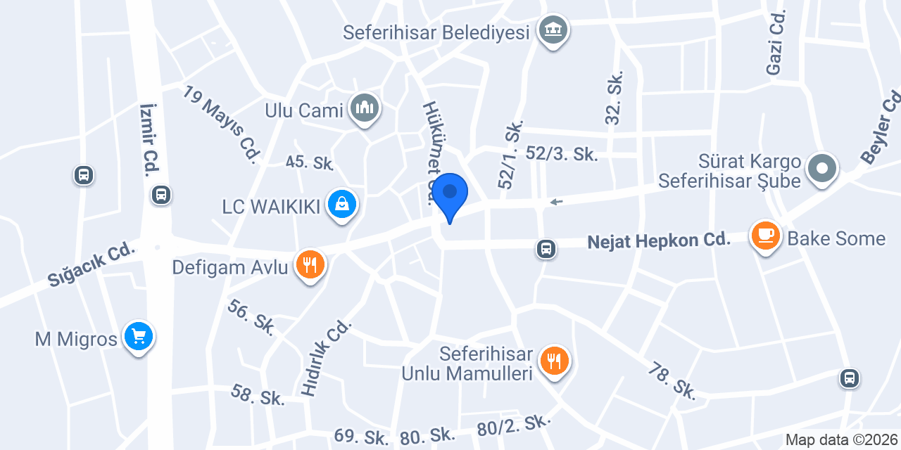 Yapı Kredi Bankası - Seferihisar Şubesi konumu