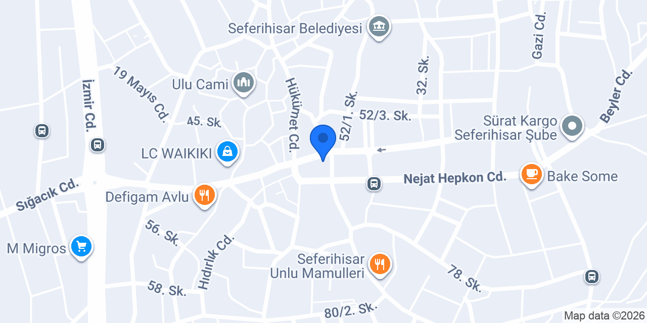Seferihisar Nazar Çiçekçilik konumu