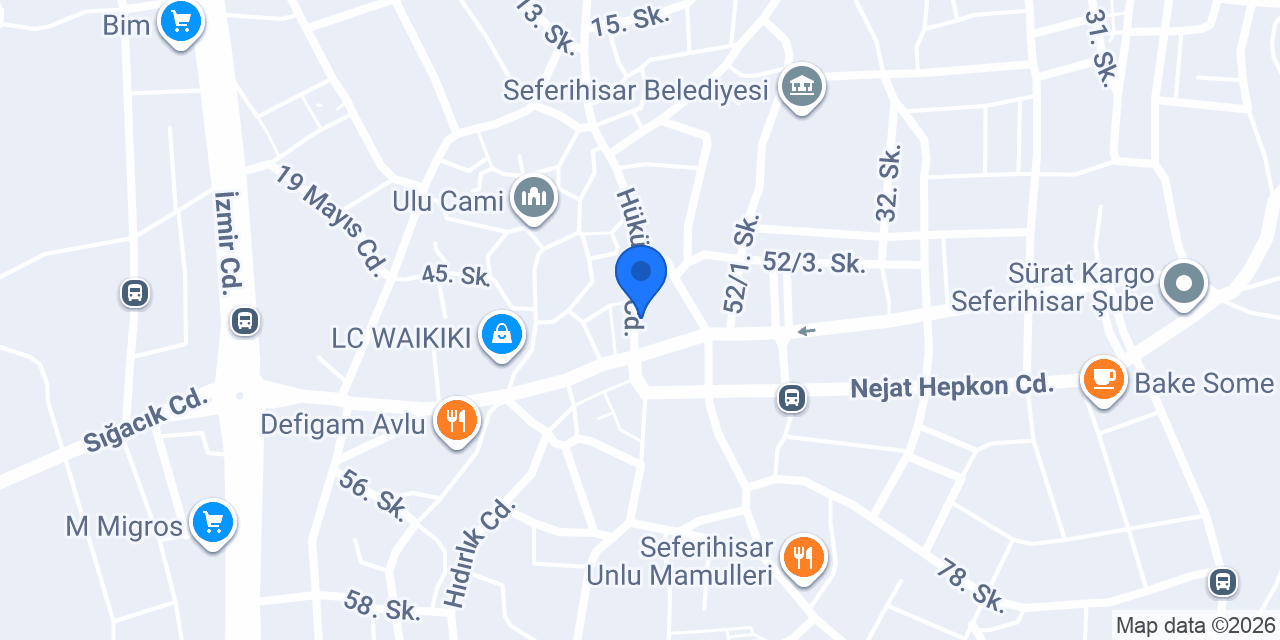 Şahin Pide Kebap Seferihisar konumu