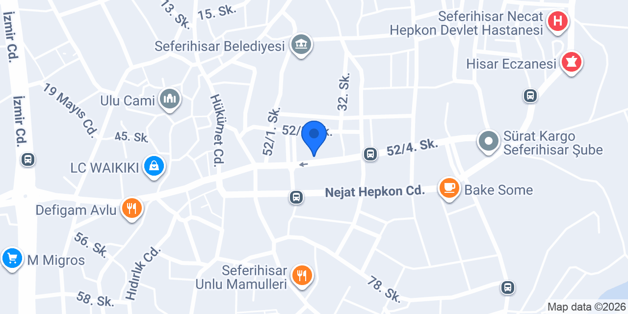 Cadde tekel seferihisar konumu
