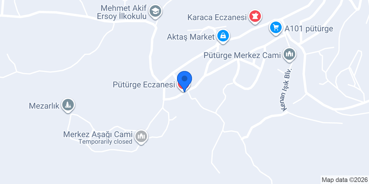 Pütürge İlçe Müftülüğü konumu