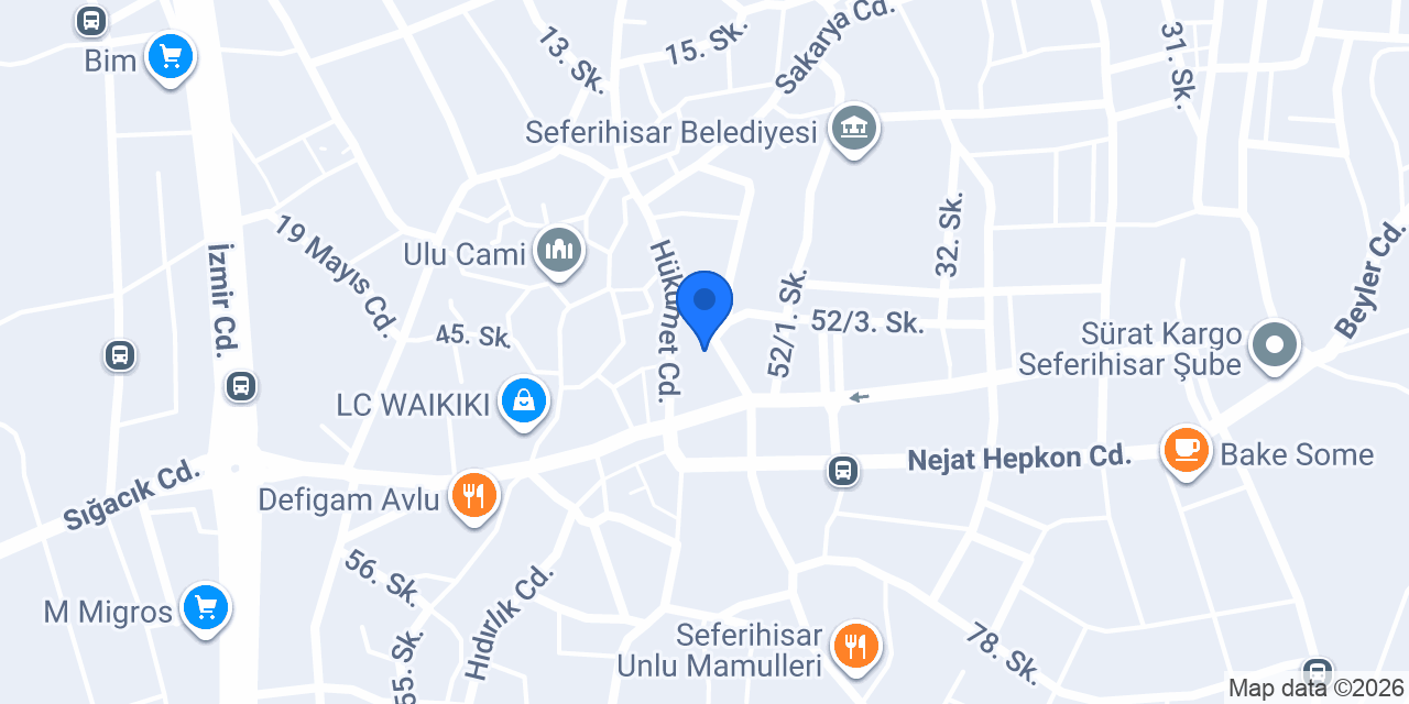 Seferihisar Veteriner Kliniği konumu