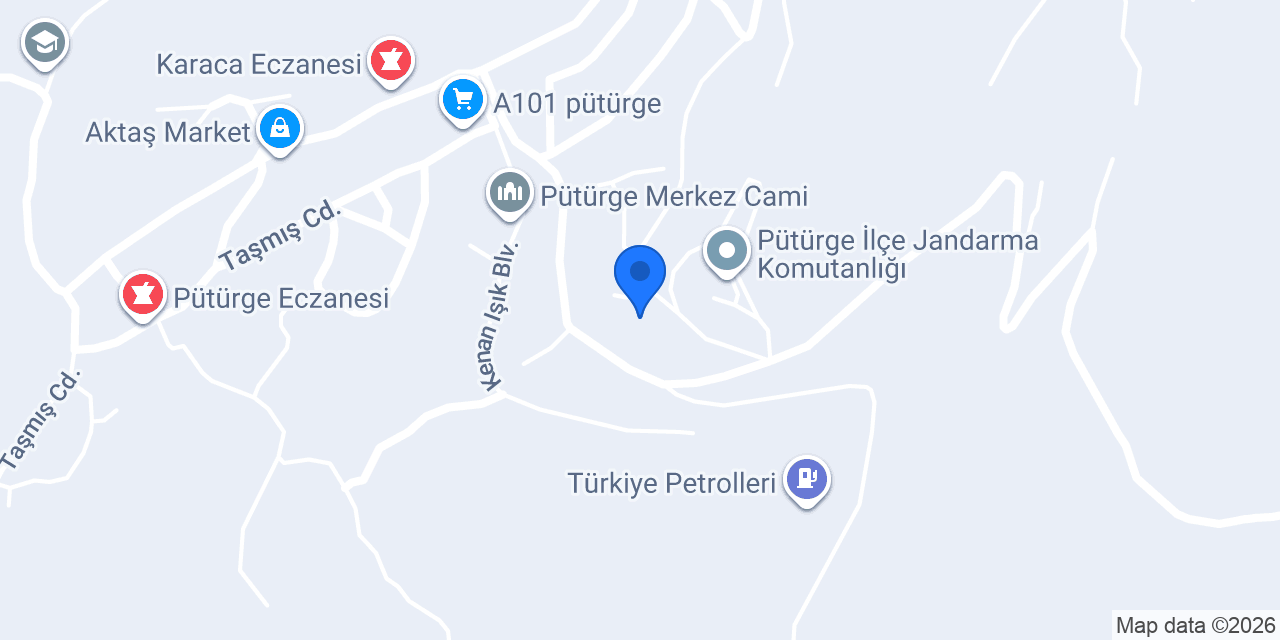 Pütürge Orman İşletme Şefliği konumu