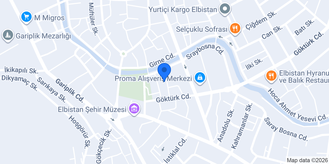 Elbistan Mini petshop konumu
