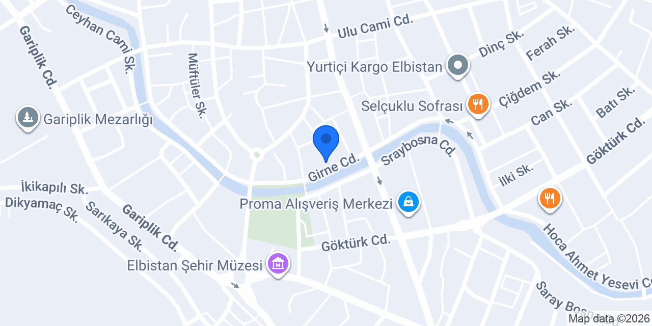 Elbistan saha betonu konumu