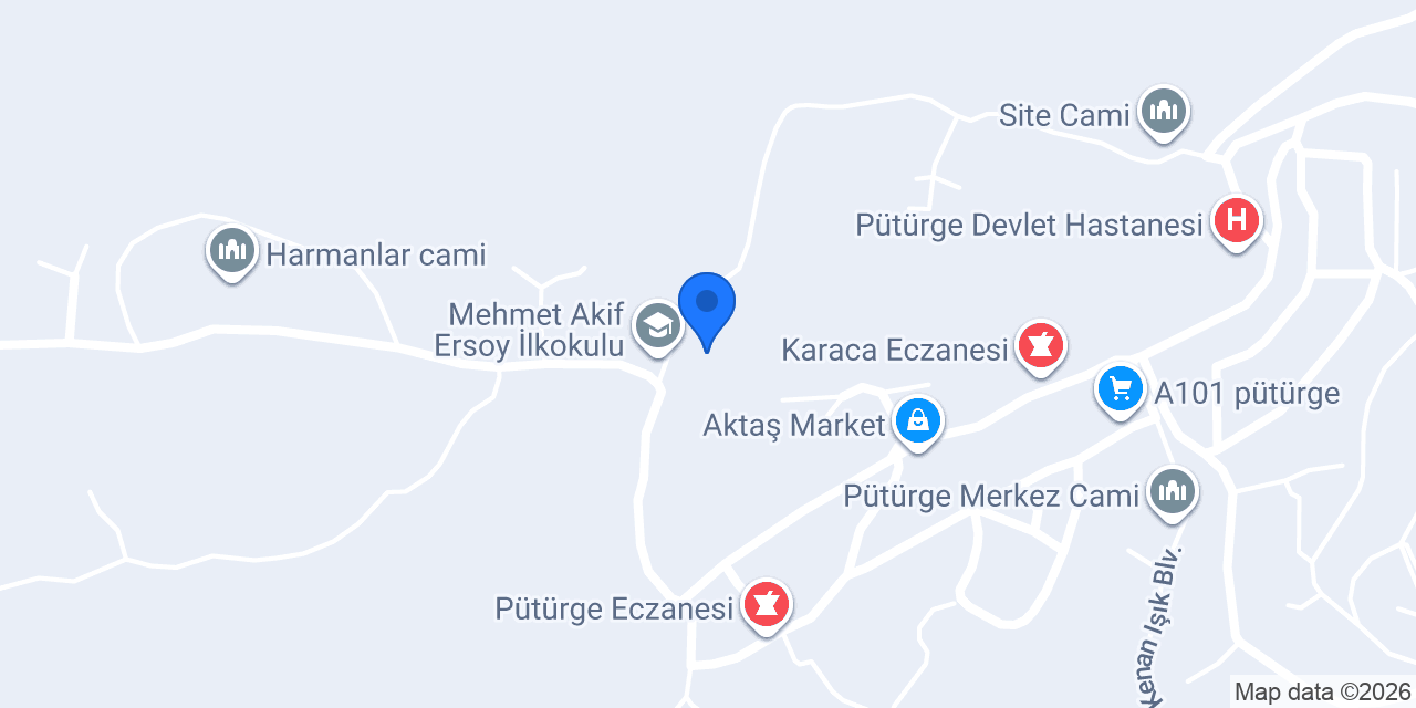 DUMLUPINAR ORTAOKULU PÜTÜRGE konumu