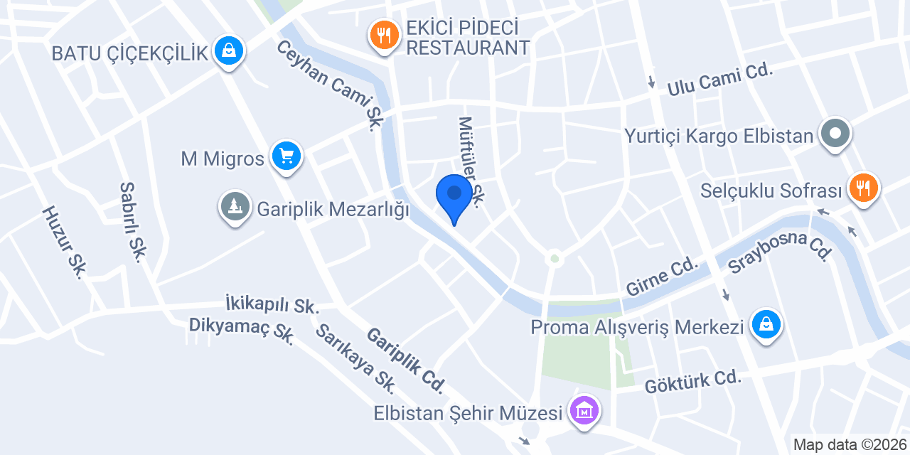 Sürat Kargo Elbistan Şube konumu