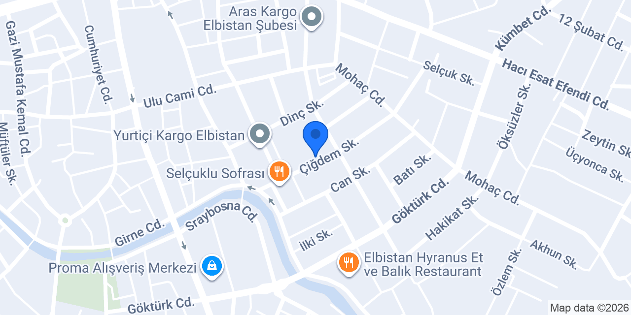 Elbistan künefecioğlu konumu