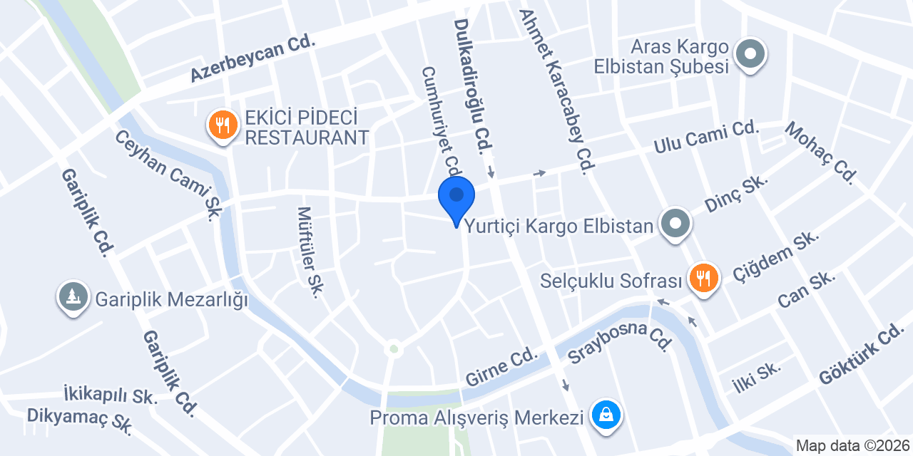 Elbistan Kuzey Mobilya konumu
