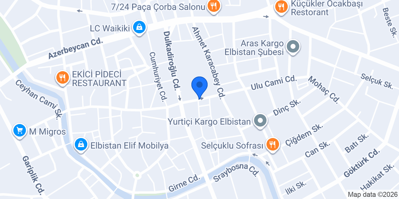 Elbistan umut terzi konumu