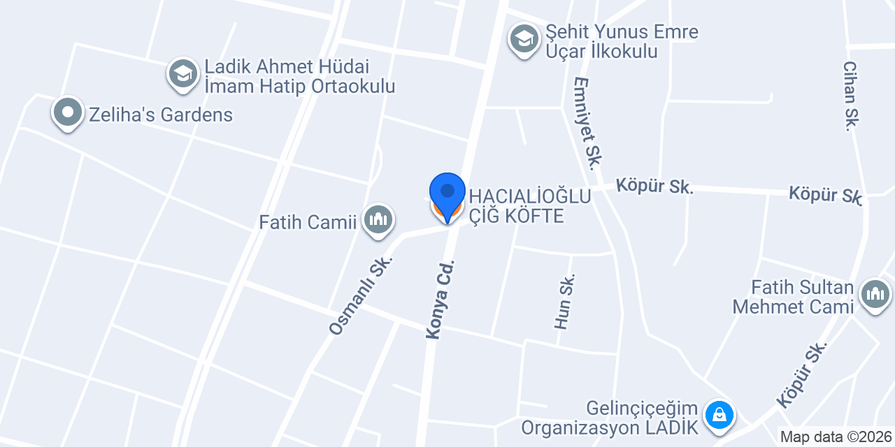 HACIALİOĞLU ÇİĞ KÖFTE konumu