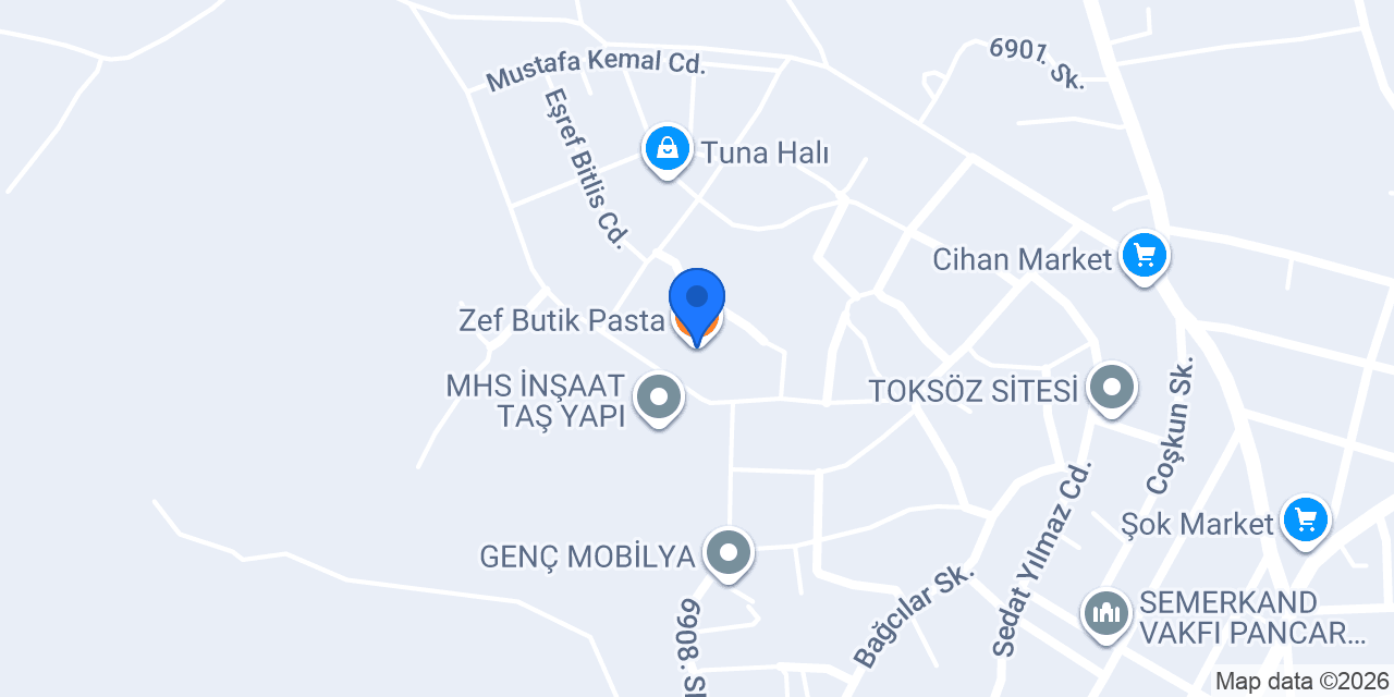 Zef Butik Pasta konumu