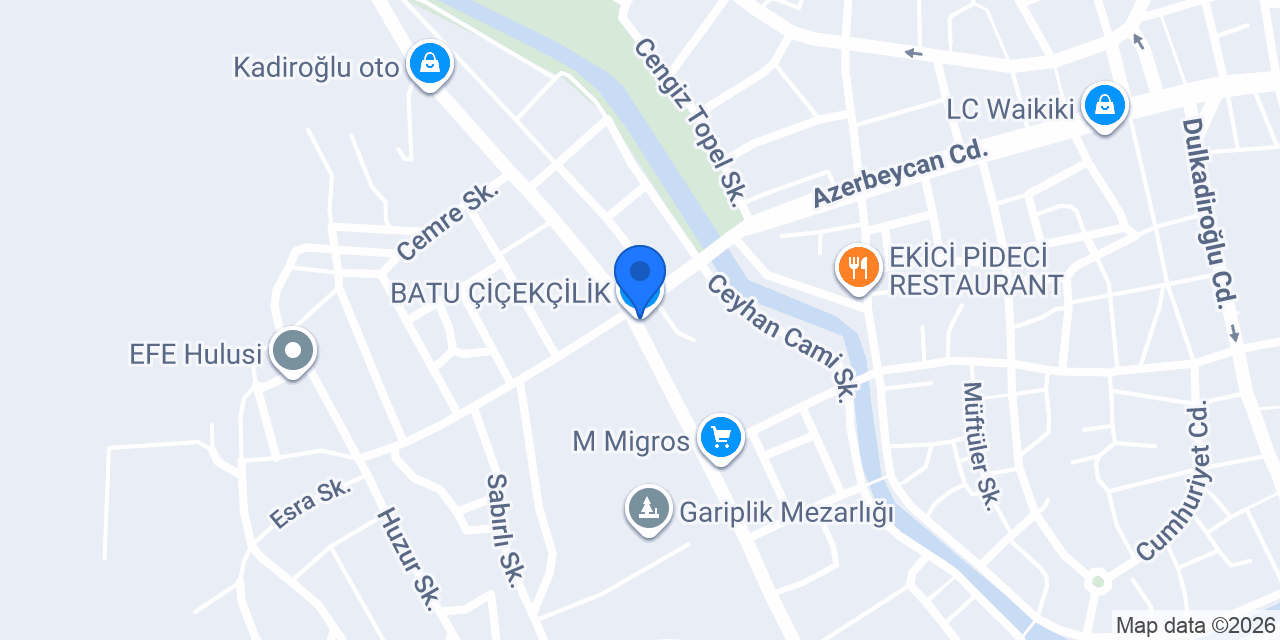 BATU ÇİÇEKÇİLİK konumu