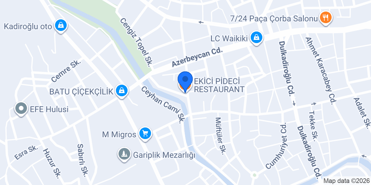 EKİCİ PİDECİ RESTAURANT konumu
