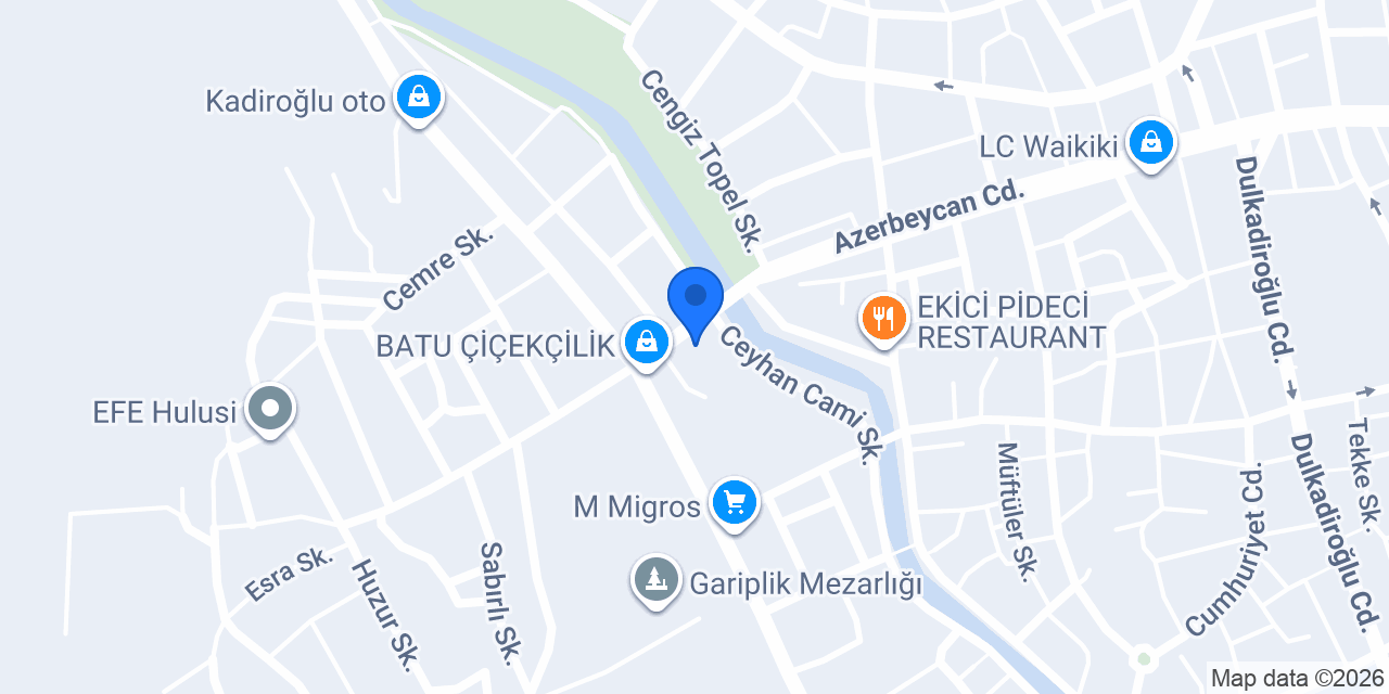 Beyza Piliç Elbistan Veysel Karani Şubesi konumu