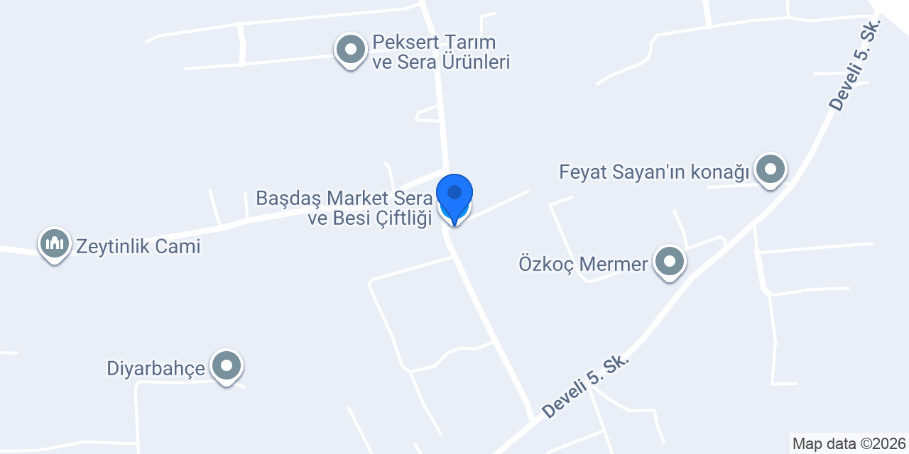 Başdaş Market Sera ve Besi Çiftliği konumu