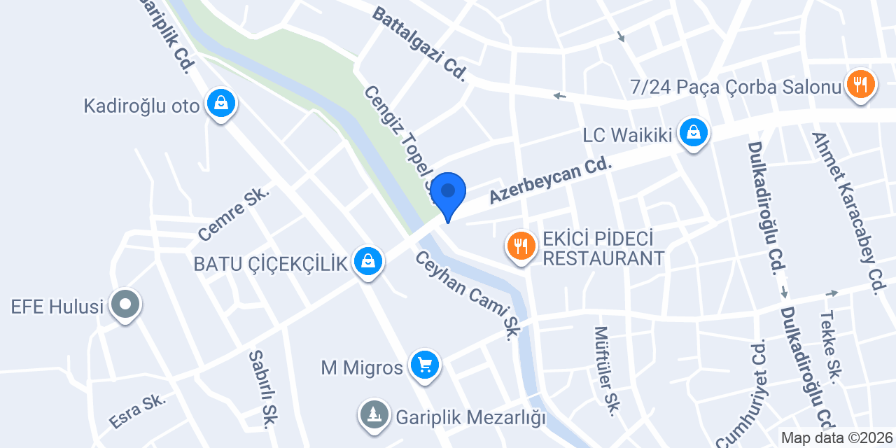 Modelce Mobilya Halı Elbistan konumu