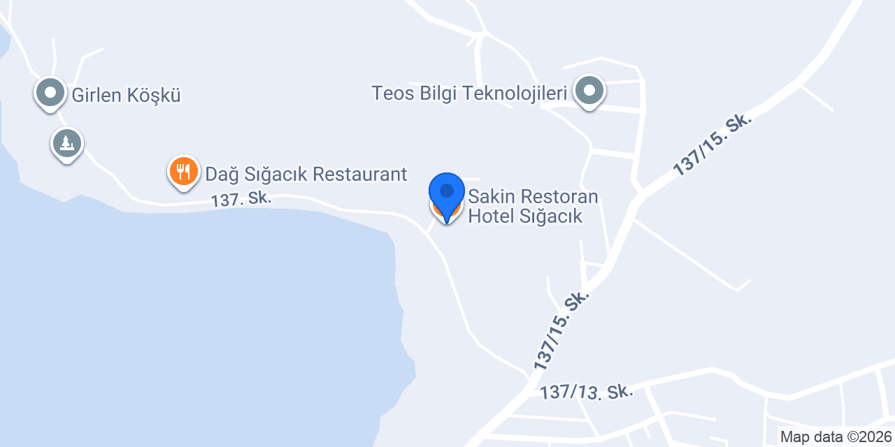 Sakin Restoran Hotel Sığacık konumu