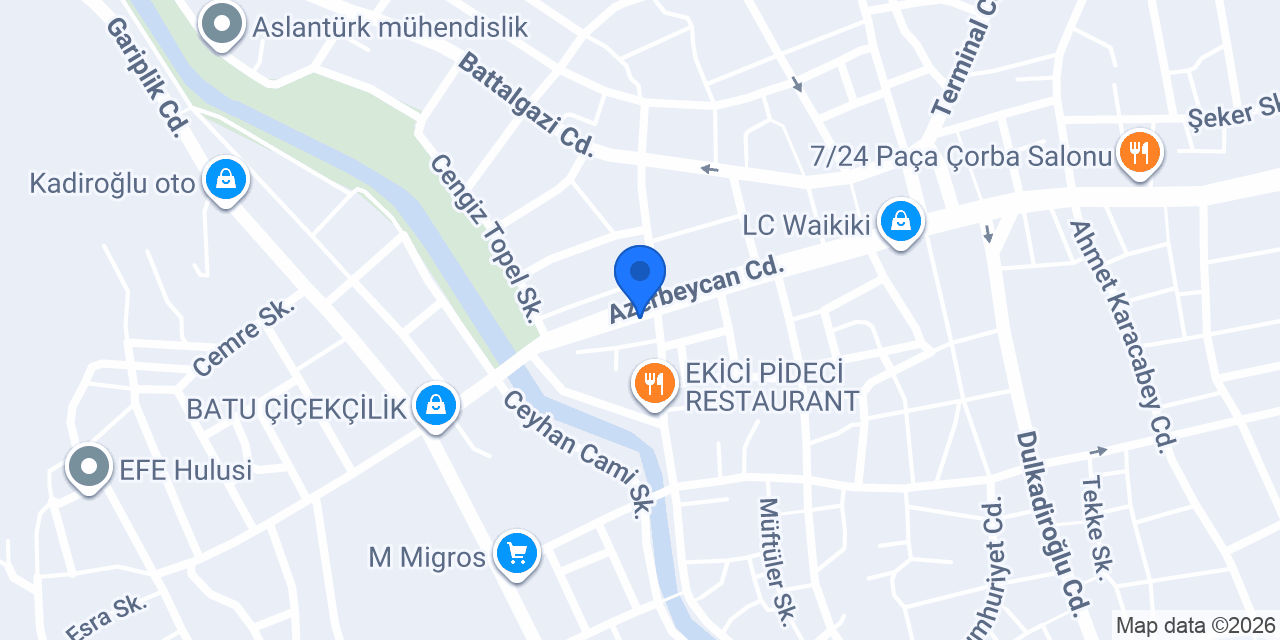 Şekerbank Elbistan Şubesi konumu