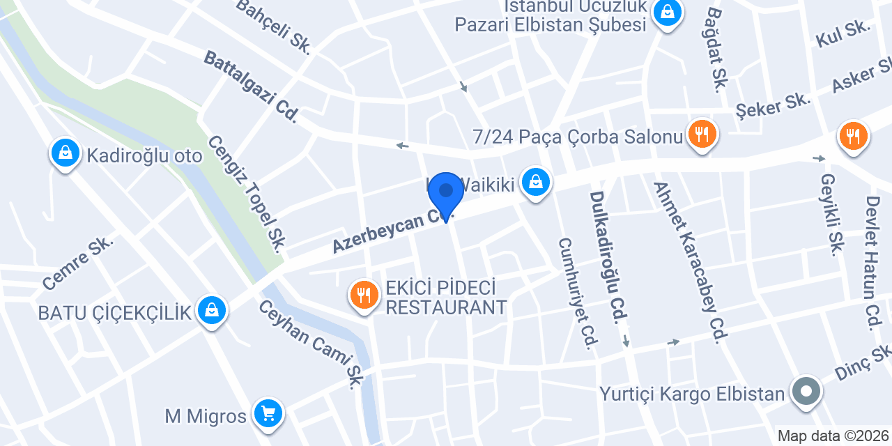 PastAşk Çarşı Şube konumu