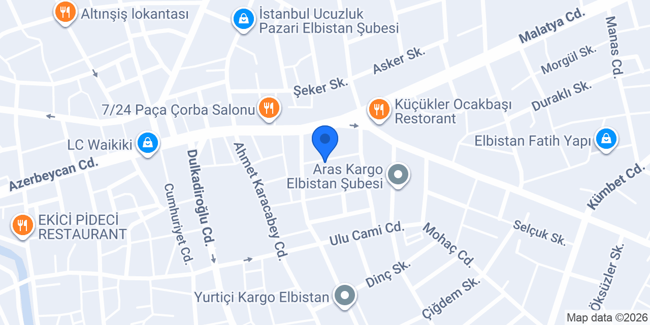 SALT YAPI ERSEV İNŞAAT ELBİSTAN konumu