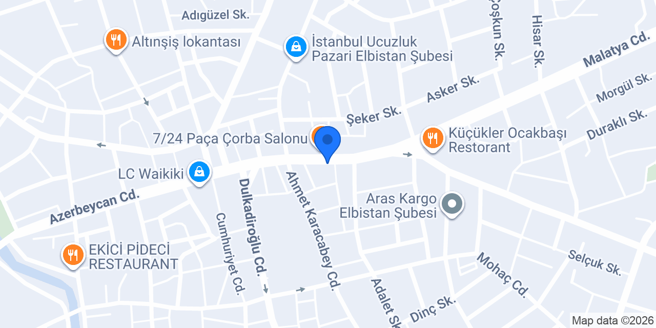 Otel Şahin konumu