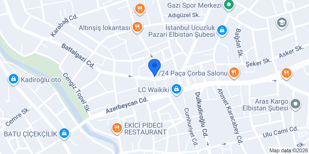 Şirin Baba Pastanesi konumu