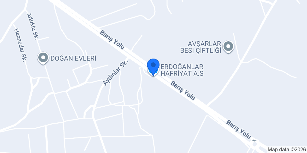 ERDOĞANLAR HAFRİYAT A.Ş. konumu