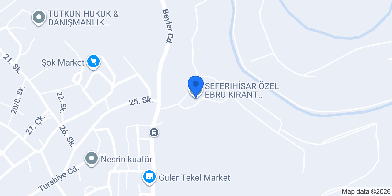 SEFERİHİSAR ÖZEL EBRU KIRANT ANAOKULU konumu