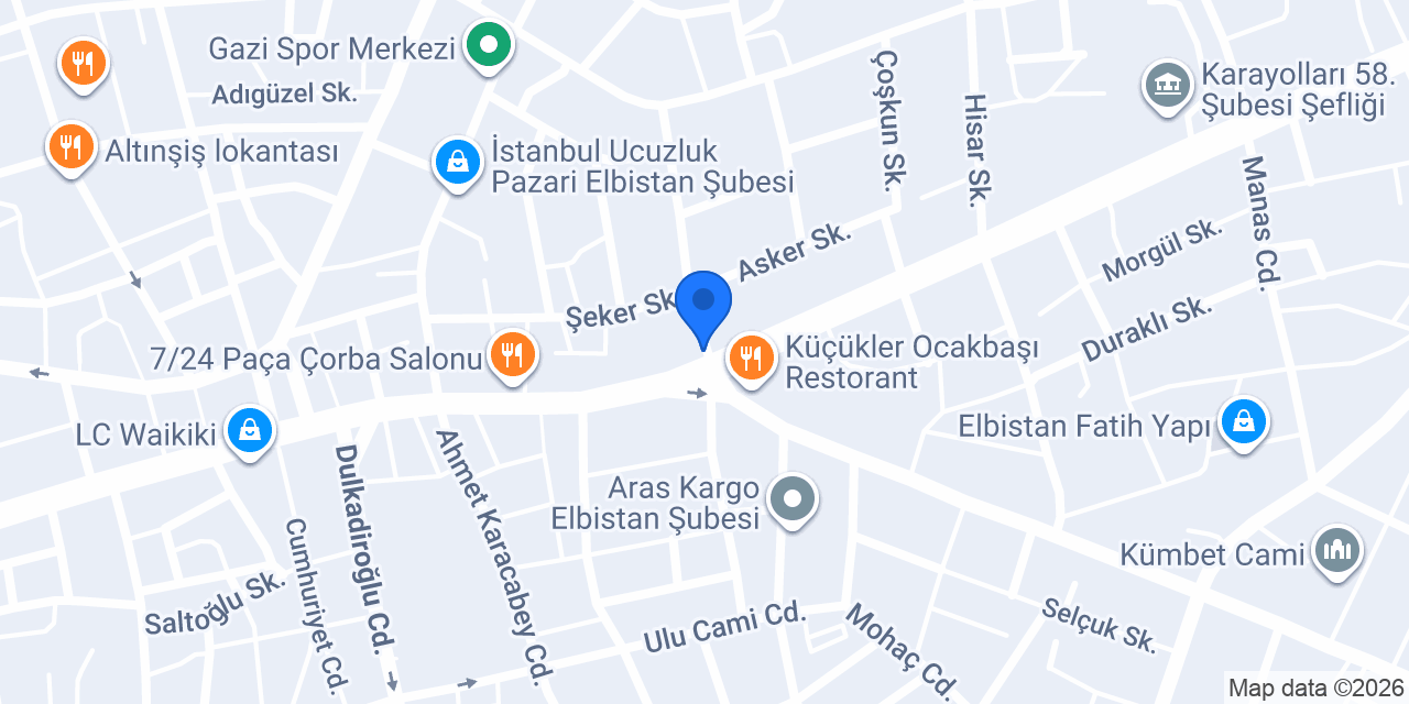 Gümüş Pide Fırını konumu
