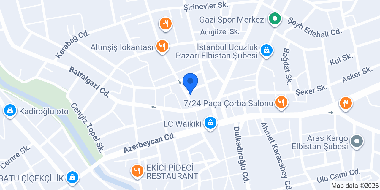 Ünal Elektronik Elbistan konumu