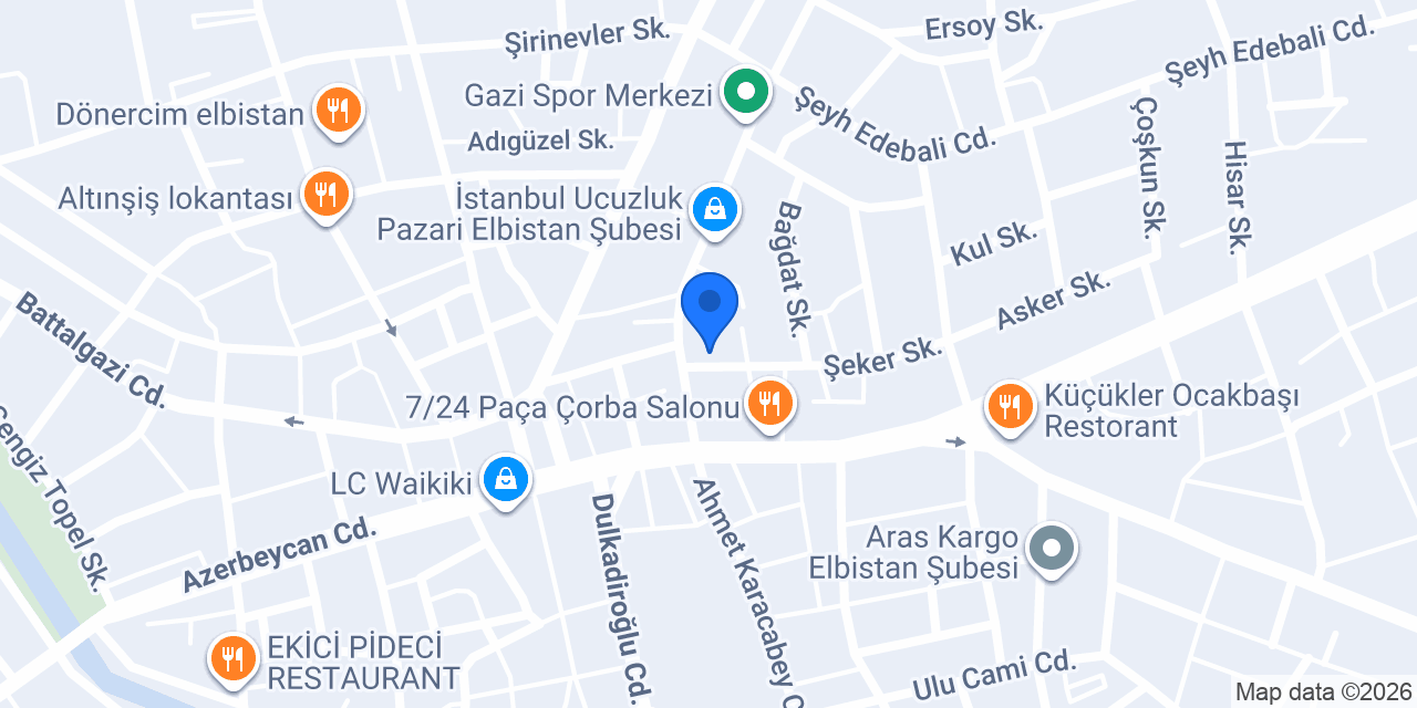 Elvet Veteriner Kliniği konumu