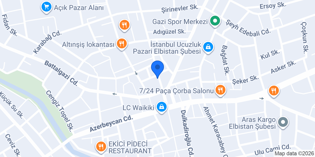 Elbistan Sinan Emlak konumu