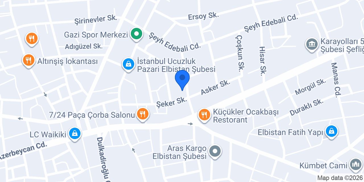 Elbistan Ak Kilit Çilingir konumu