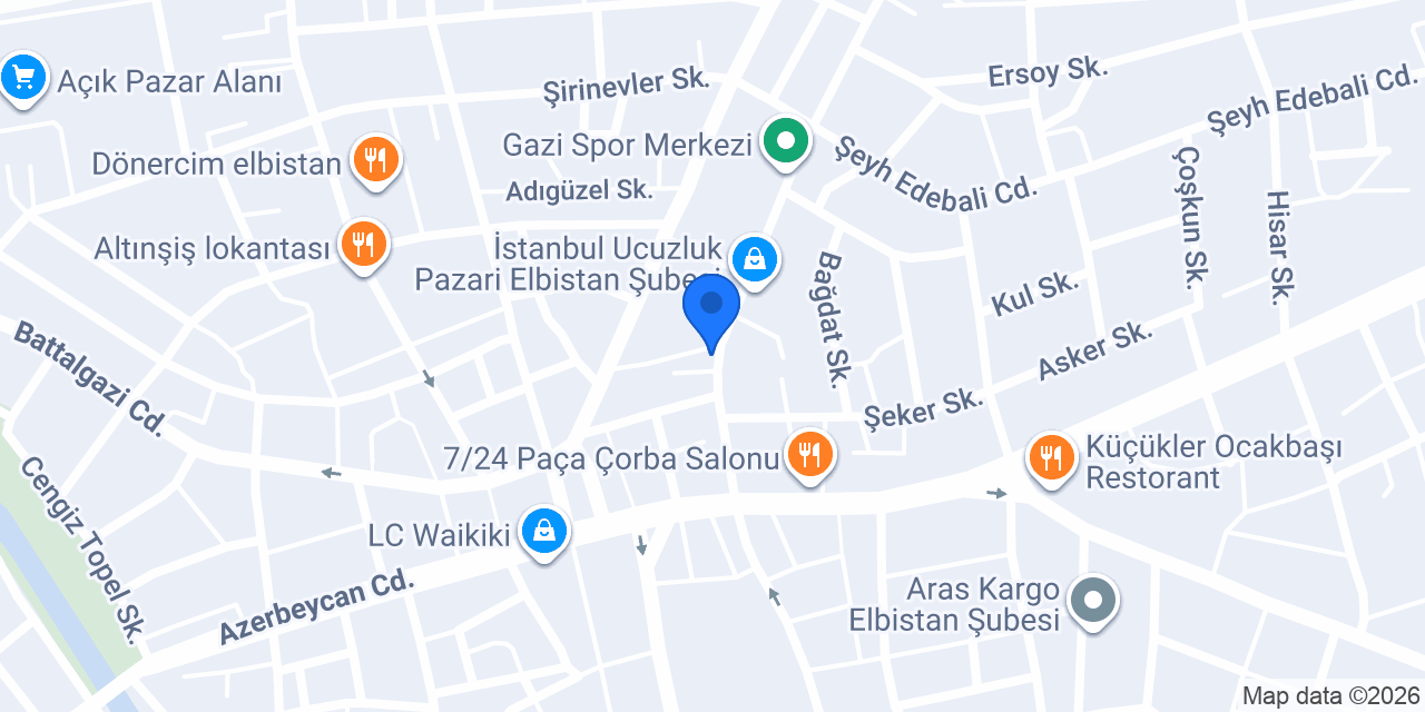 ELBİSTAN SAKATAT KADİR MENGEŞ konumu