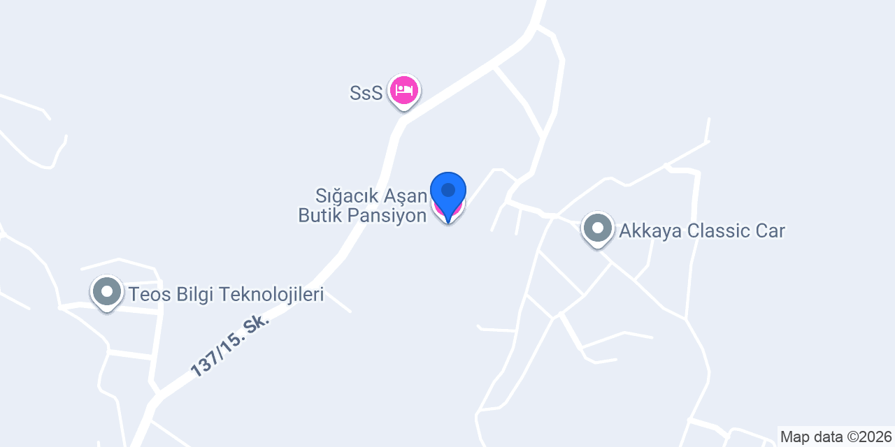 Sığacık Aşan Butik Pansiyon konumu