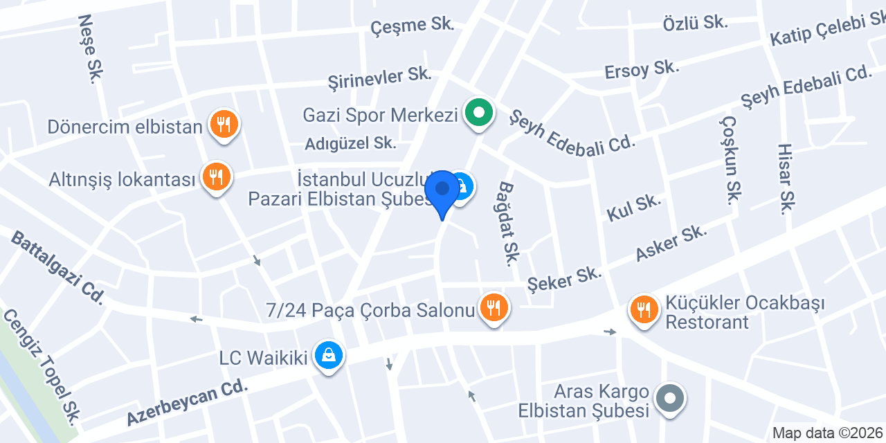Yeni Huzur Lokantası konumu