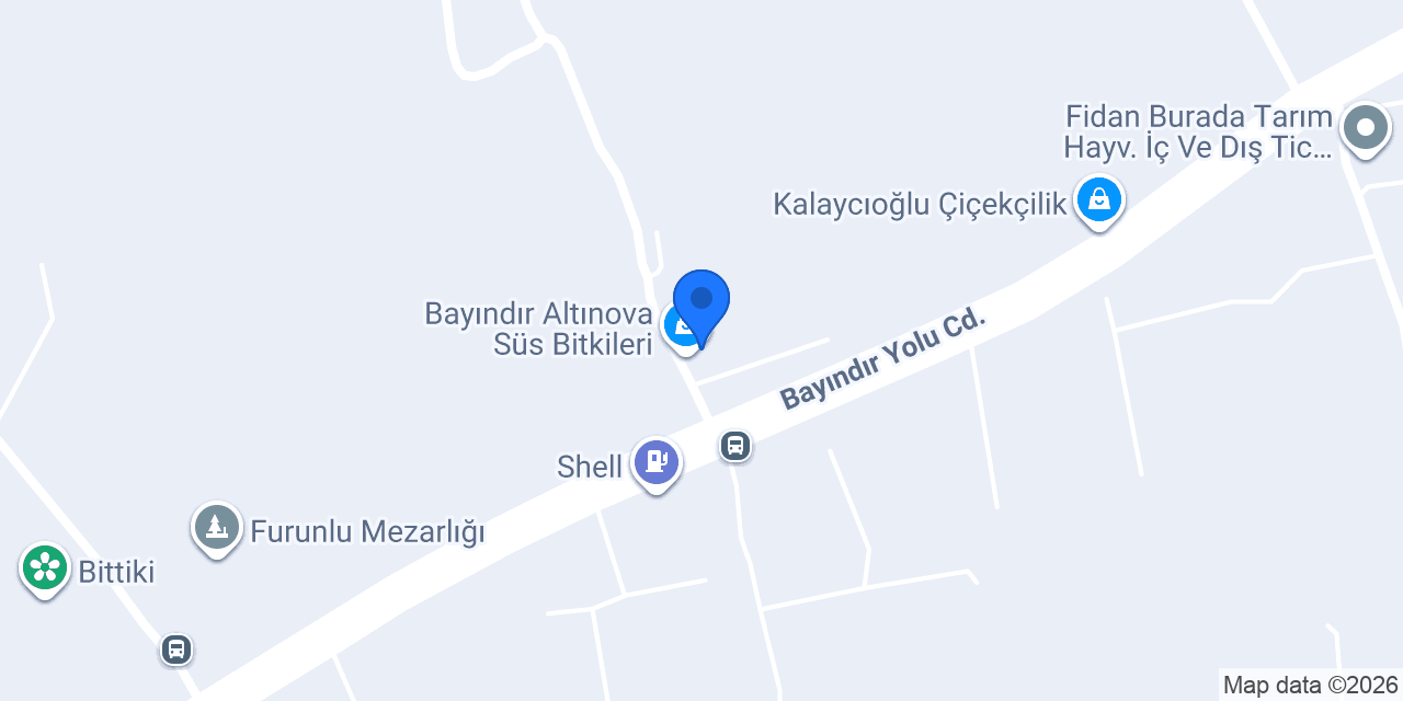Bayındır Altınova Süs Bitkileri konumu