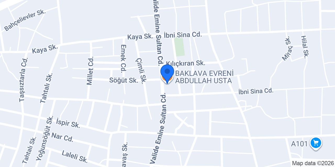 BAKLAVA EVRENİ ABDULLAH USTA konumu
