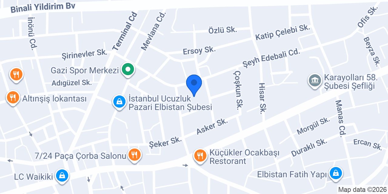 Elbistan Fatih İlkokulu konumu