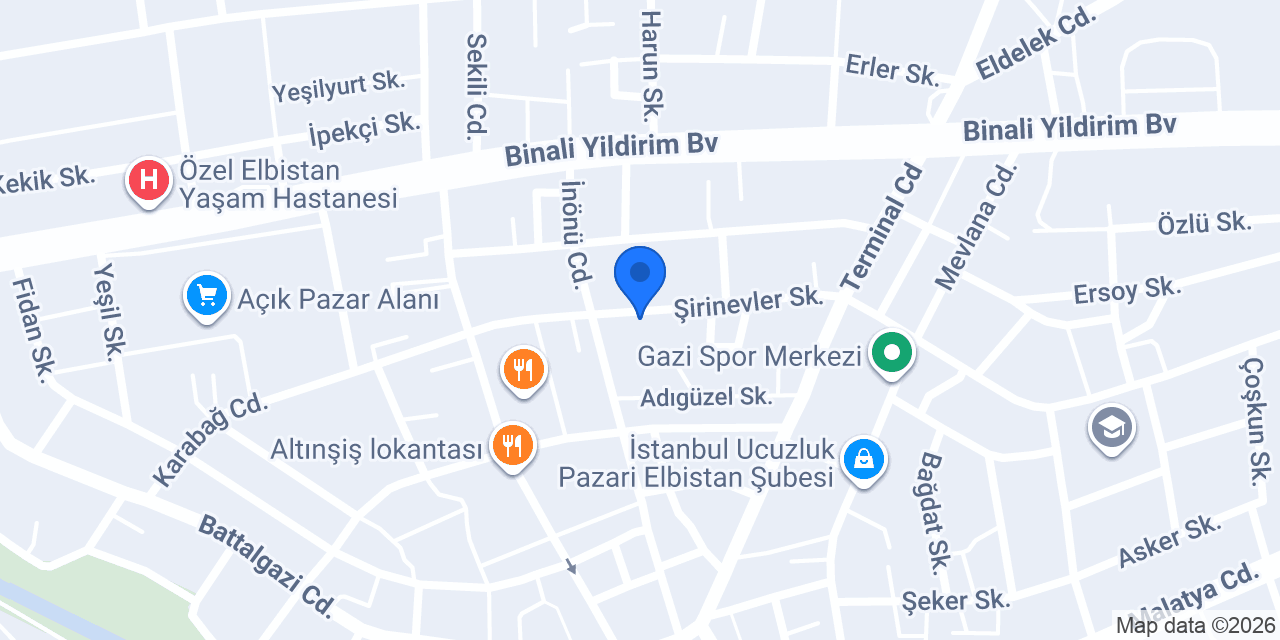 Özcan Dekorasyon konumu