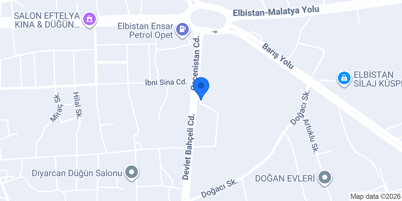 ELBİSTAN MRT VİNÇ konumu