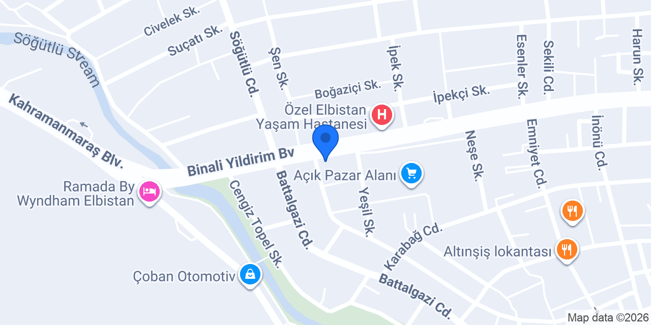 Şafak Oto Lastik konumu