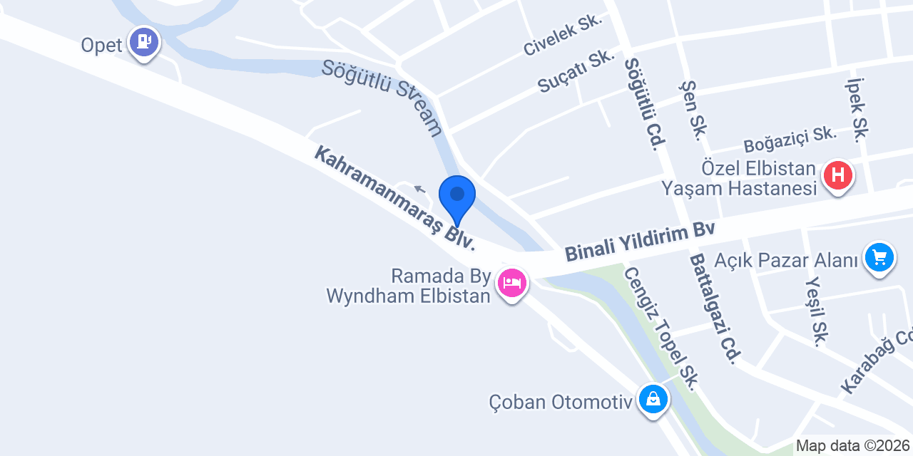 Elbistan Arifoğlu vinç konumu