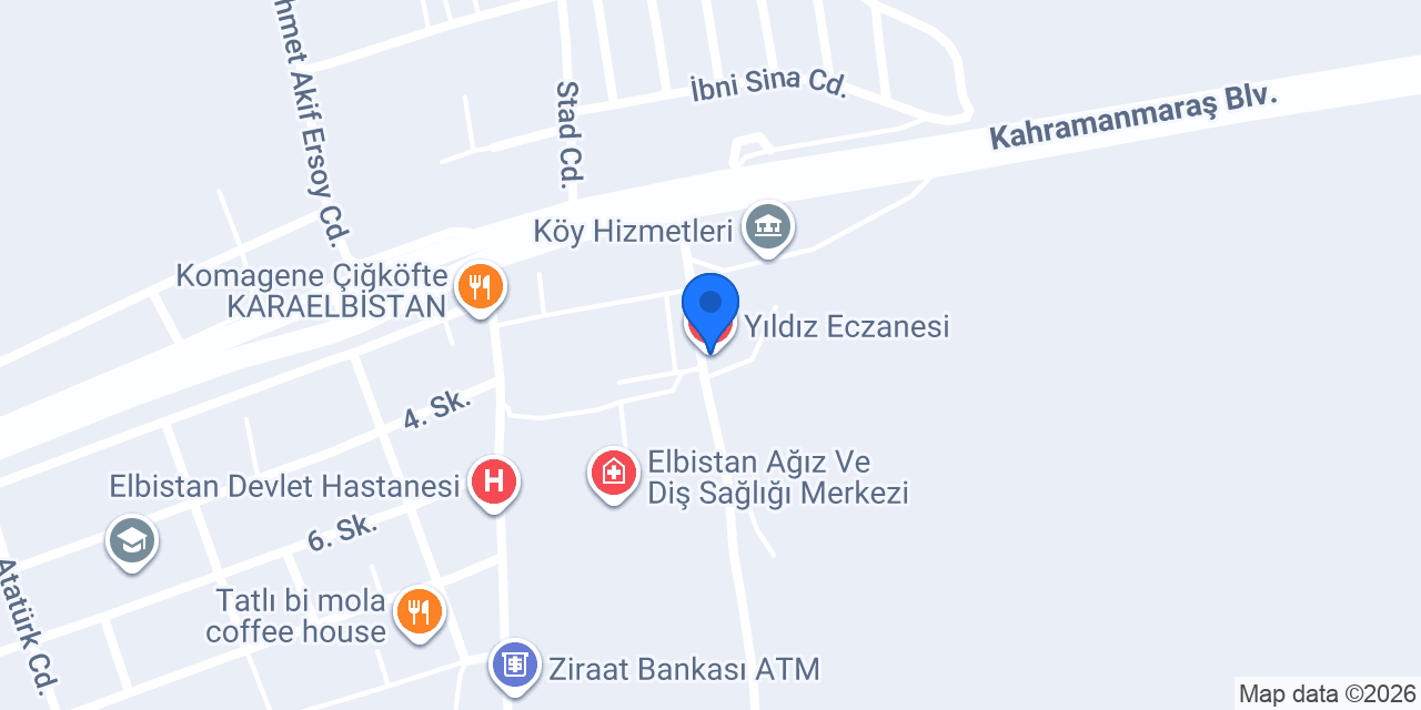Yıldız Eczanesi konumu