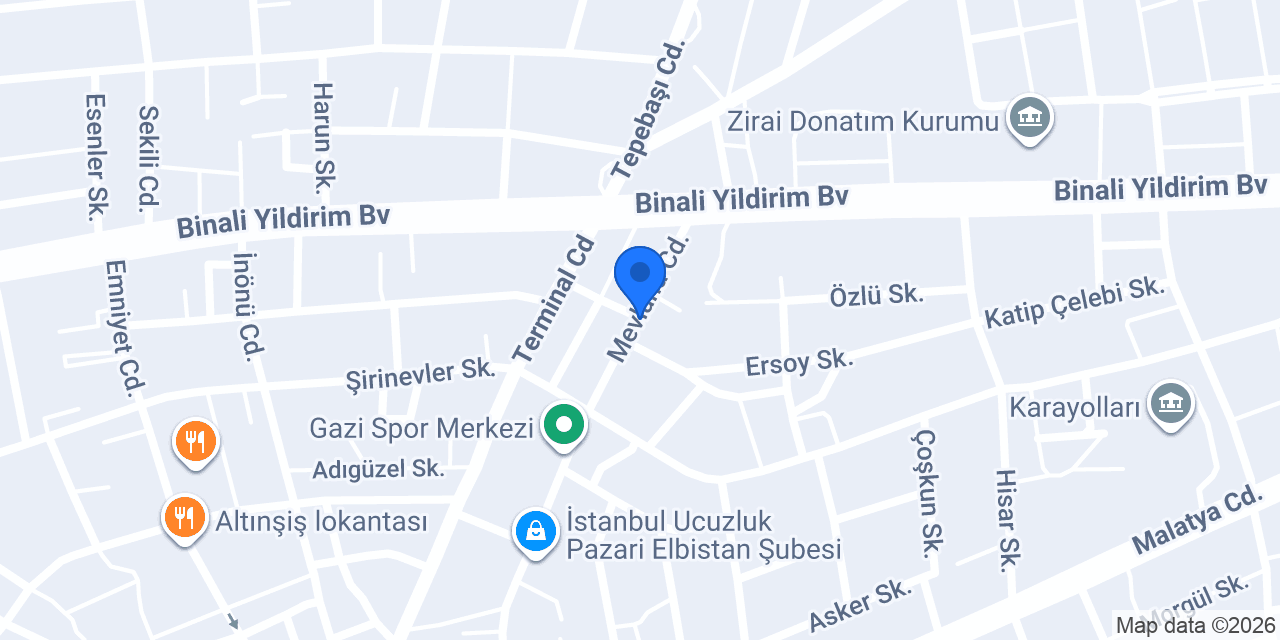 Montella Hotel Elbistan konumu