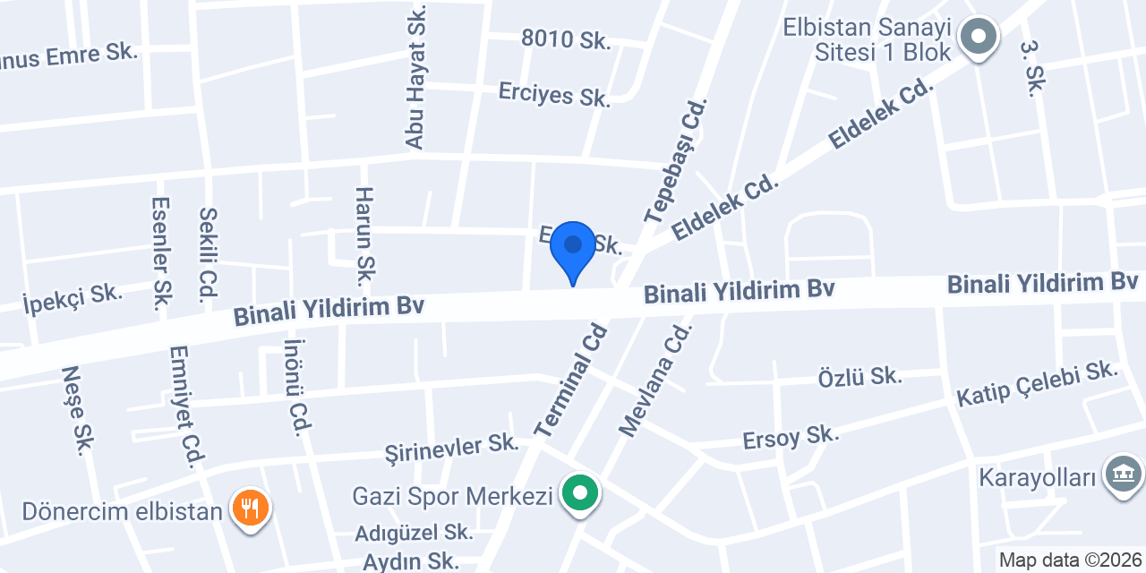 Öz Gaziantep Baklava Salonu konumu