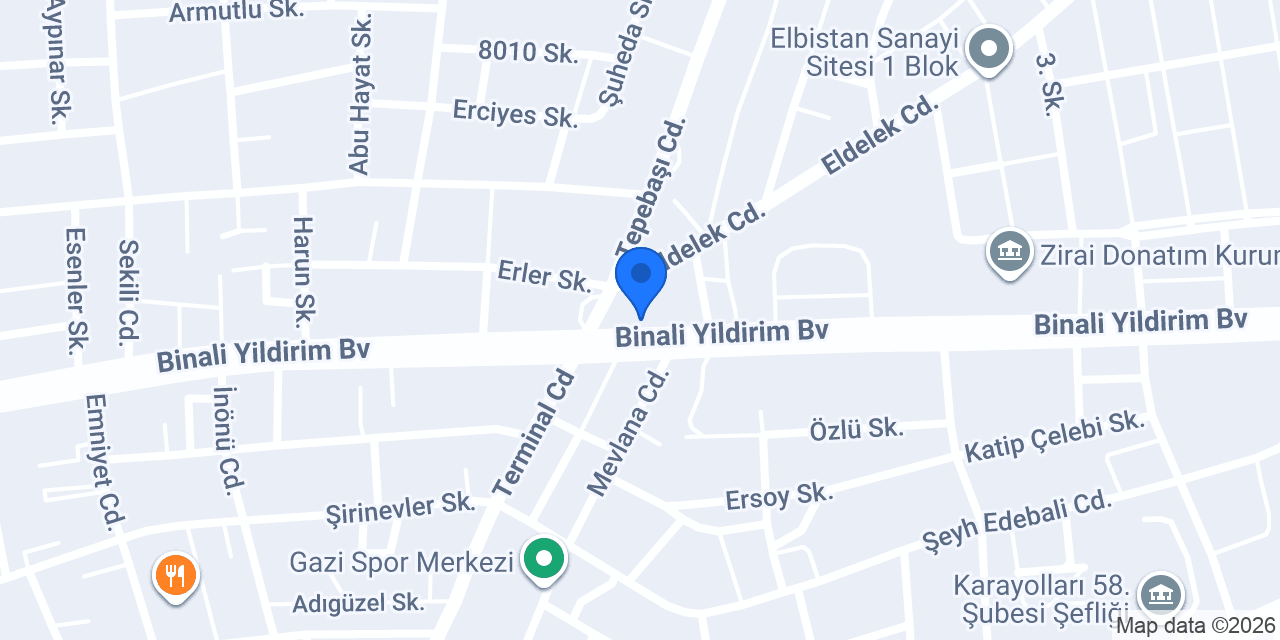 elbistan otogar konumu
