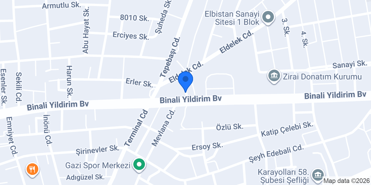 Kahramanmaraş Konfor Yatak konumu